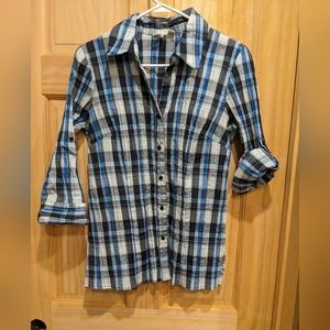 St John's Bay 3/4 sleeve button down shirt